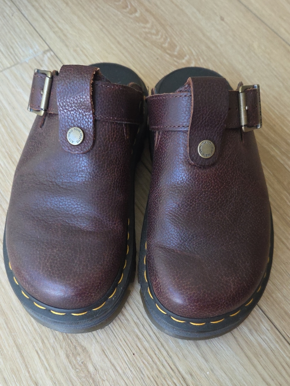 Dr. Martens Zebzag Rustique Leather platform mules - Picture 5 of 8